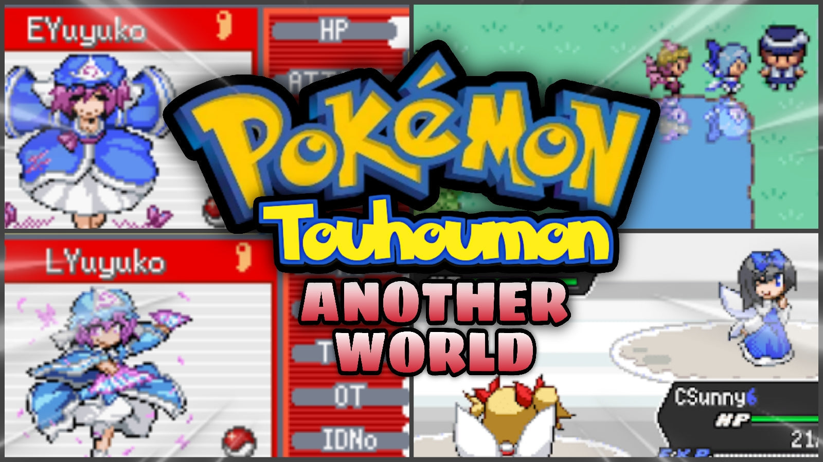 Pokemon Touhou Another World GBA ROM Hack Video Game Gameboy Advance