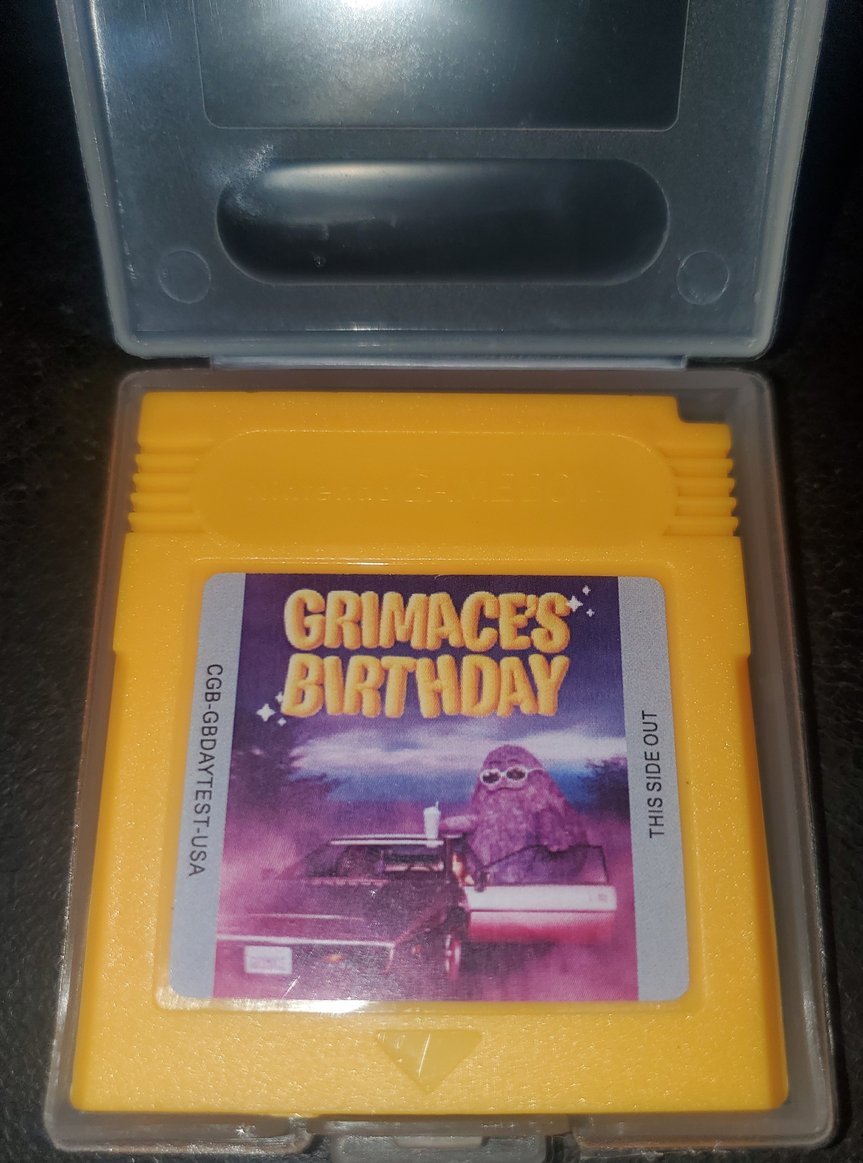 Grimace's Birthday GBC Video Game Gameboy Color McDonalds Rare 2023