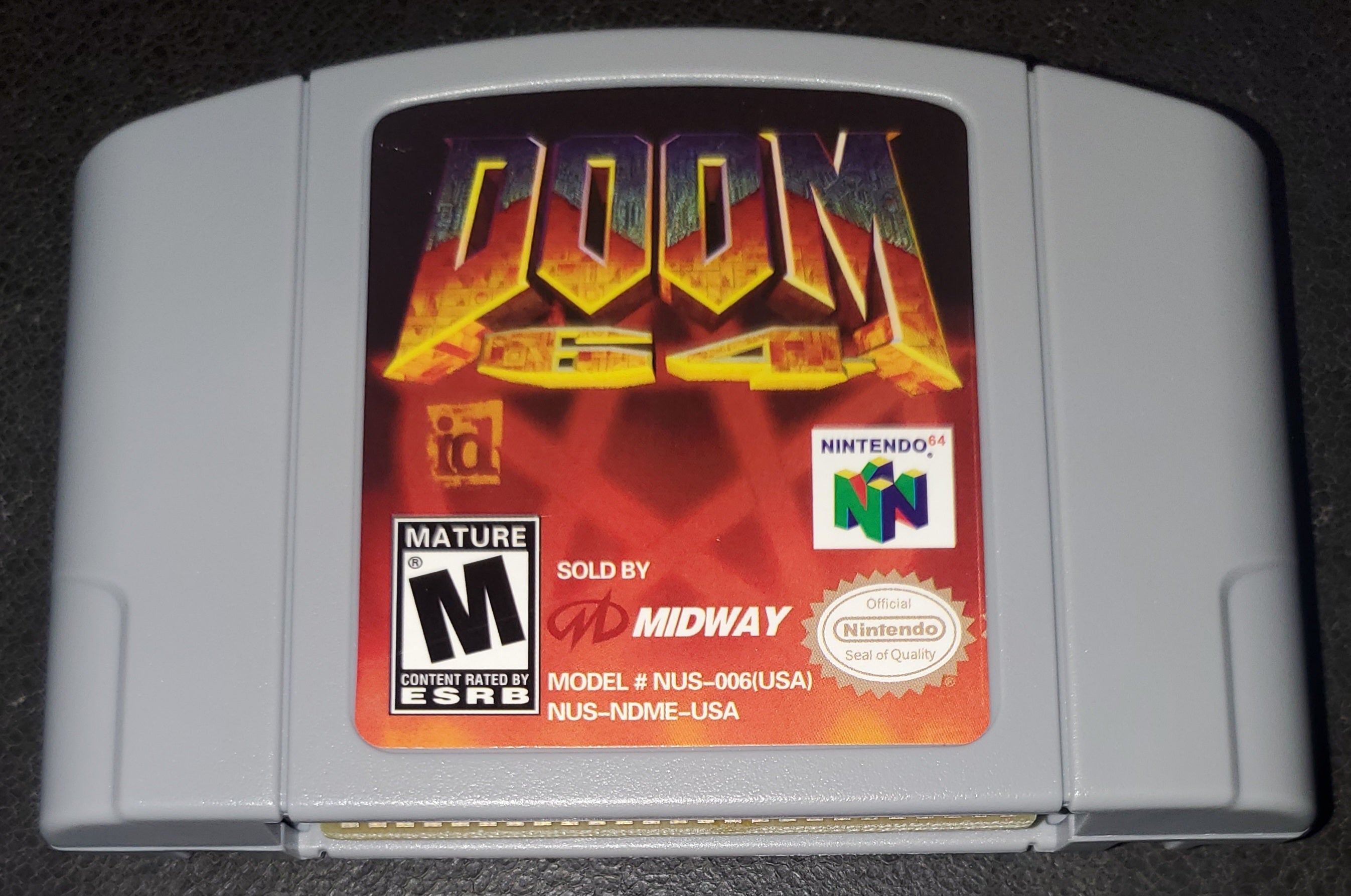 Doom 64 Nintendo 64 N64 Video Game Cartridge 1997