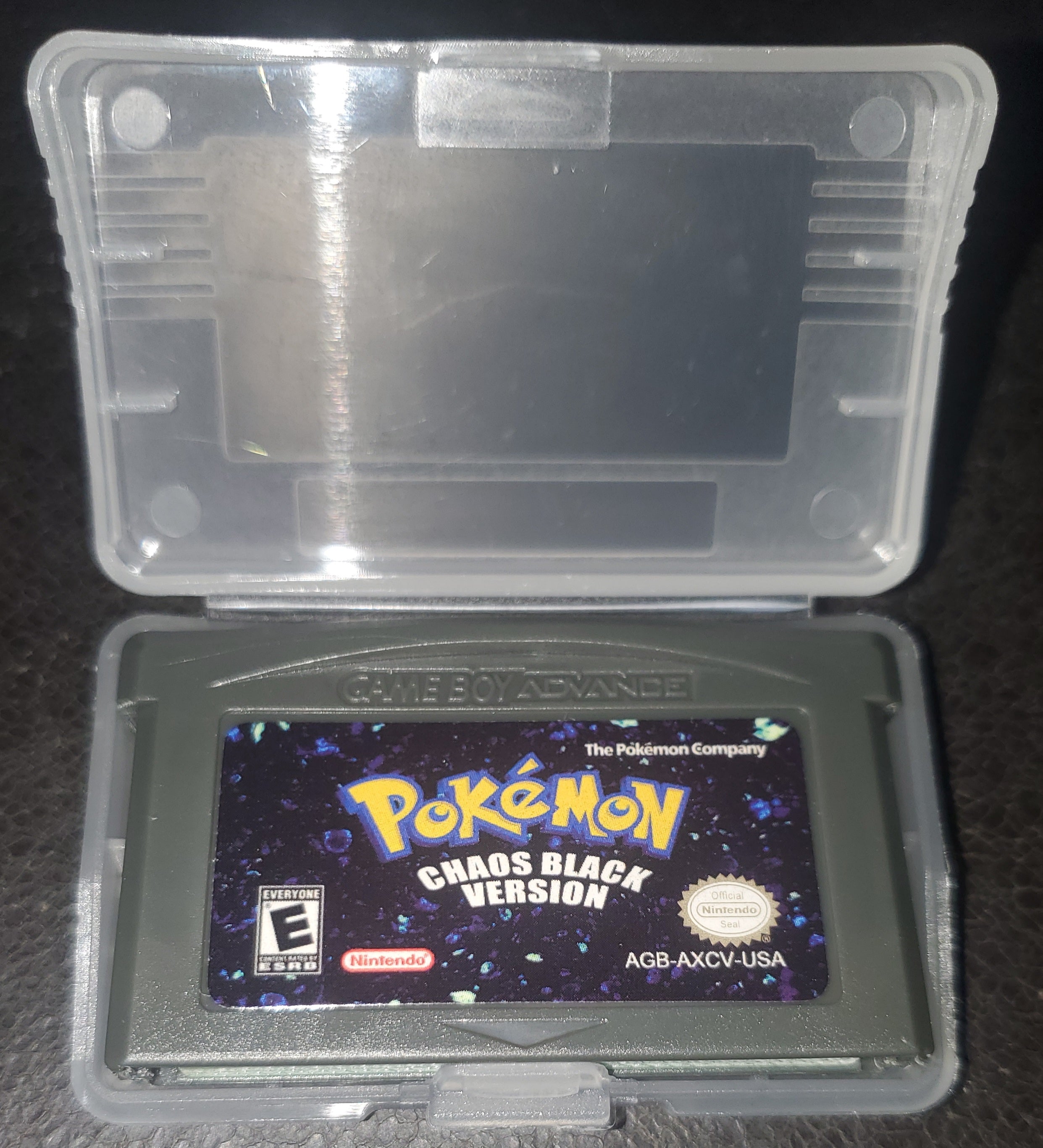 Pokemon Chaos Black GBA ROM Hack Video Game Custom Gameboy Advance