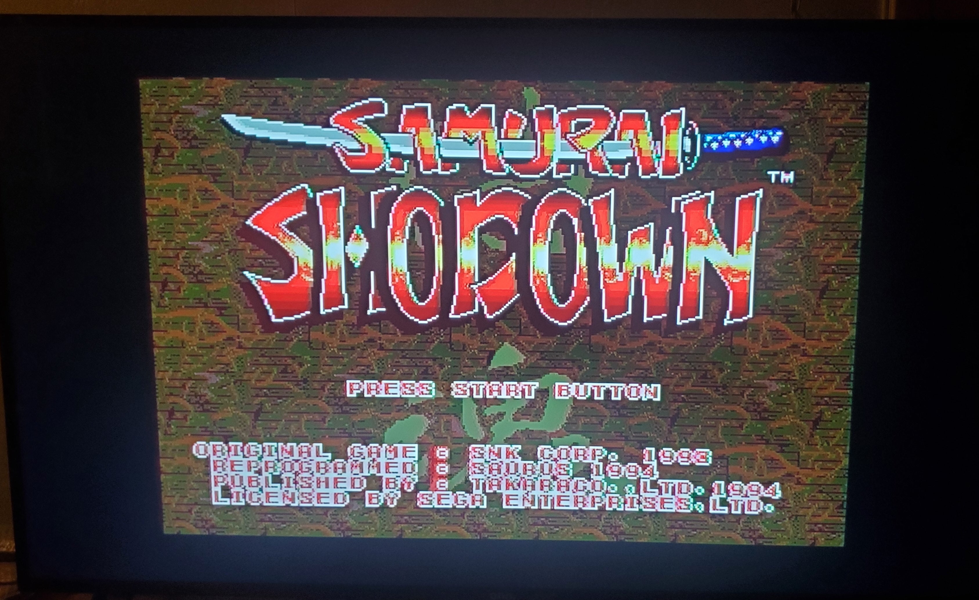 Samurai Shodown Sega Genesis Mega Drive Video Game Cartridge 1994