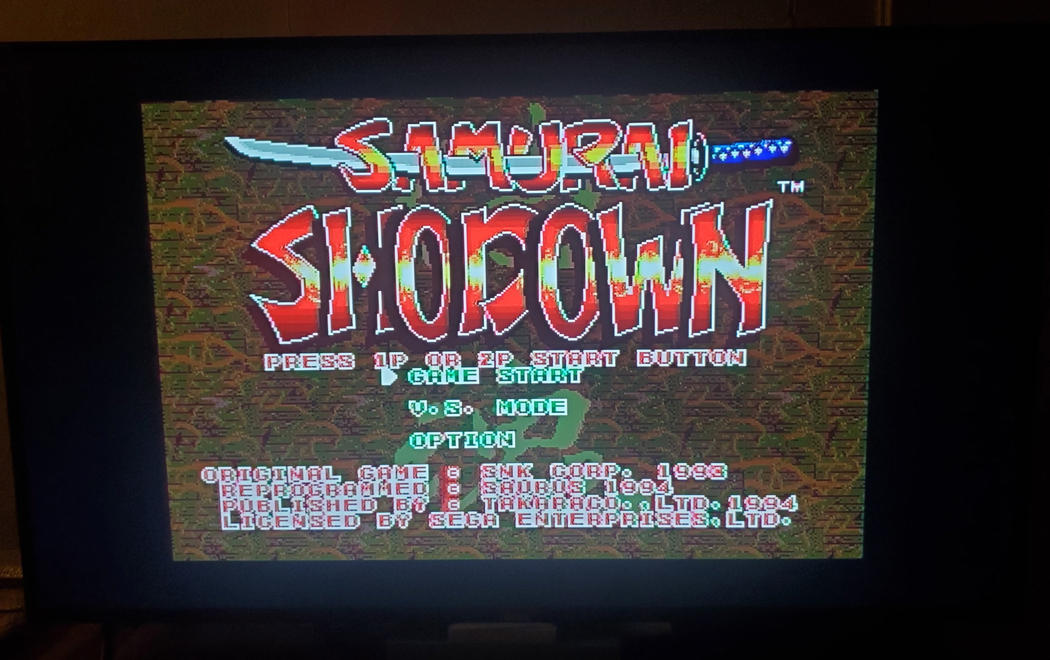Samurai Shodown Sega Genesis Mega Drive Video Game Cartridge 1994