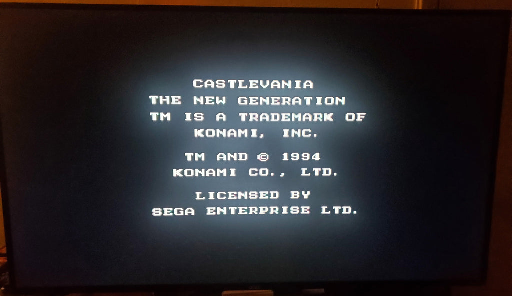 Castlevania The New Generation Sega Genesis Mega Drive Video Game 1994