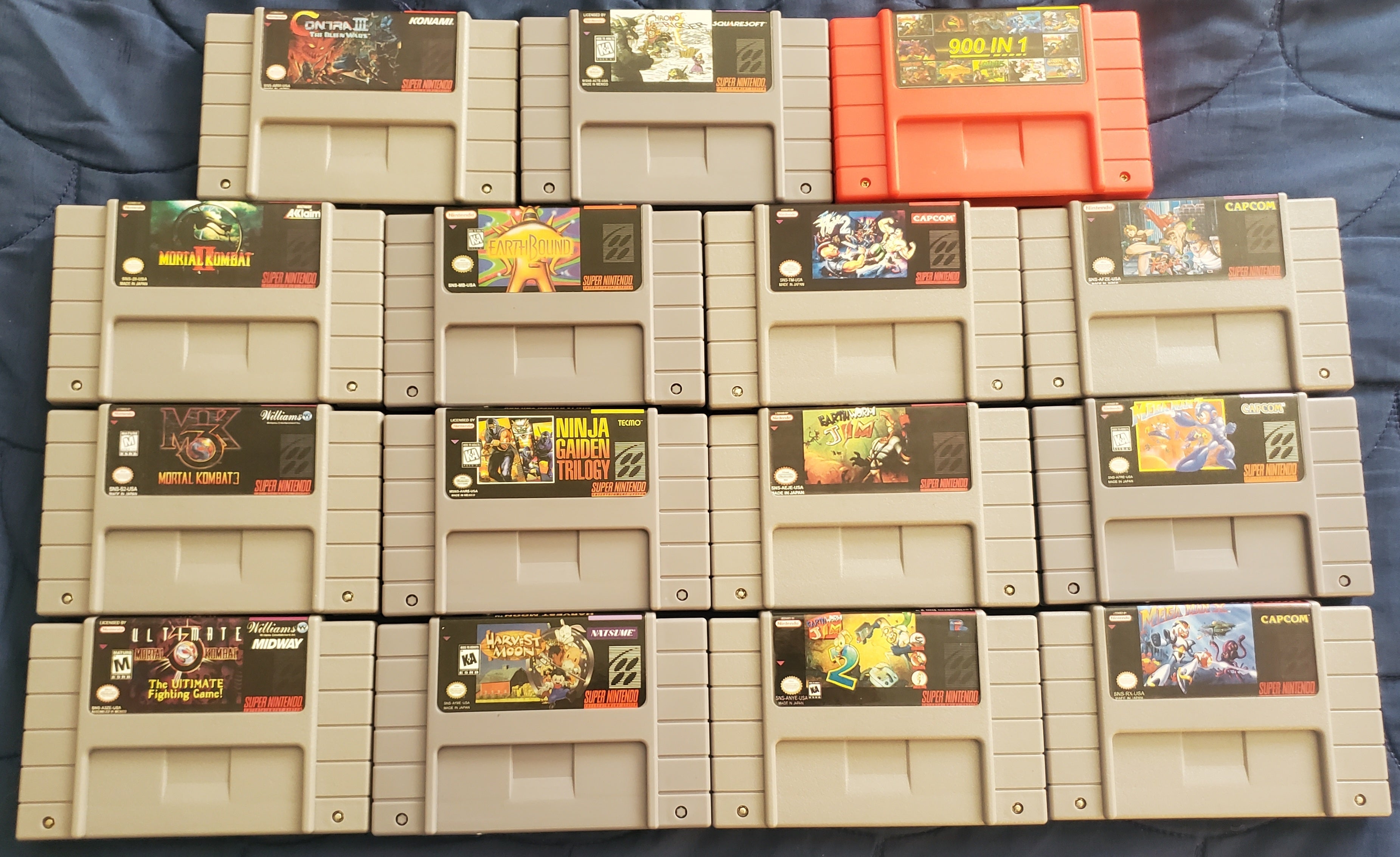 SNES Video Game Cartridges Super Nintendo Huge Collection