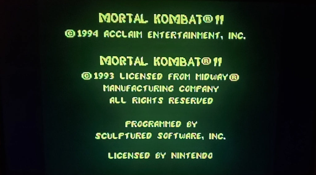 Mortal Kombat 2 SNES Video Game Cartridge Super Nintendo 1994