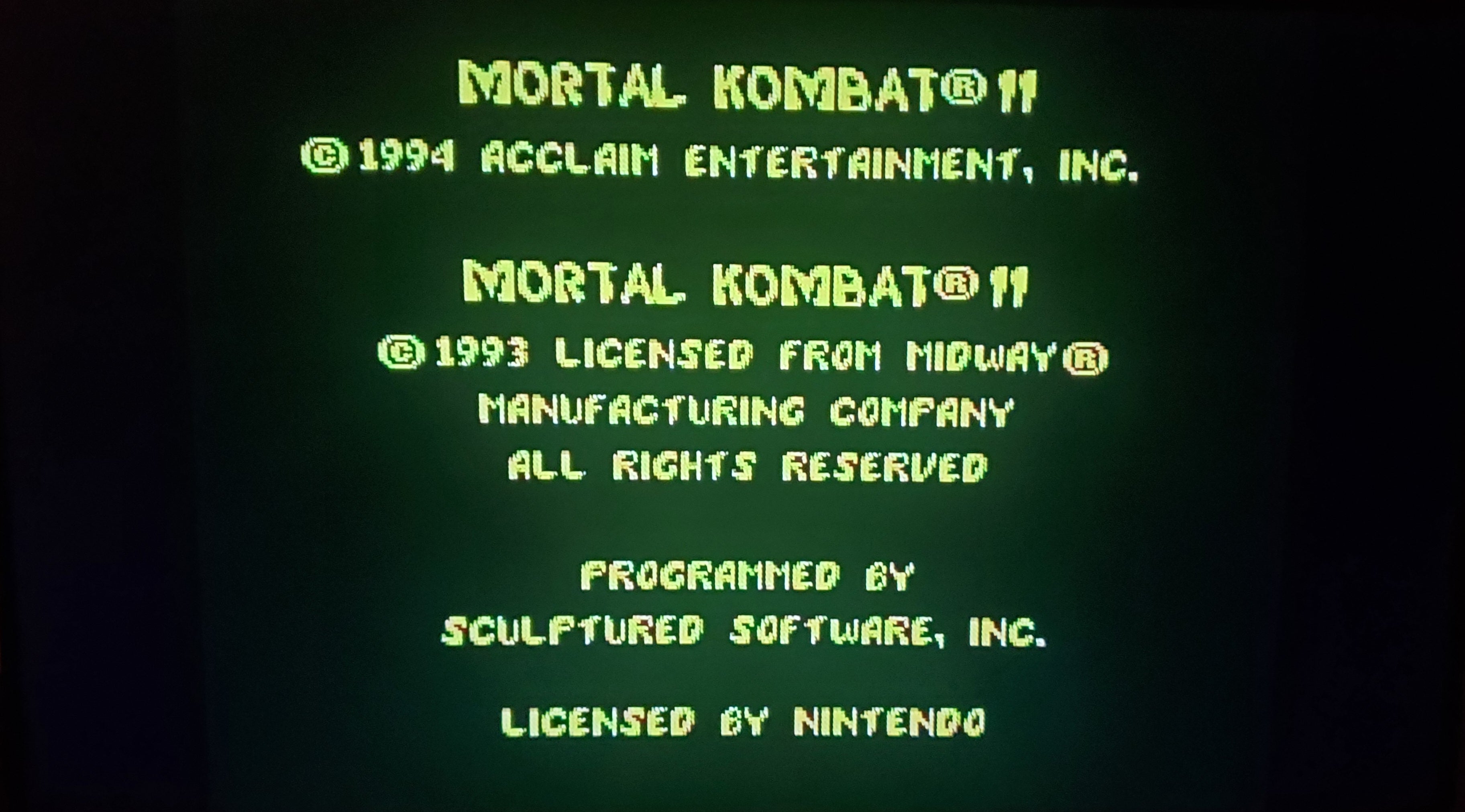Mortal Kombat 2 SNES Video Game Cartridge Super Nintendo 1994