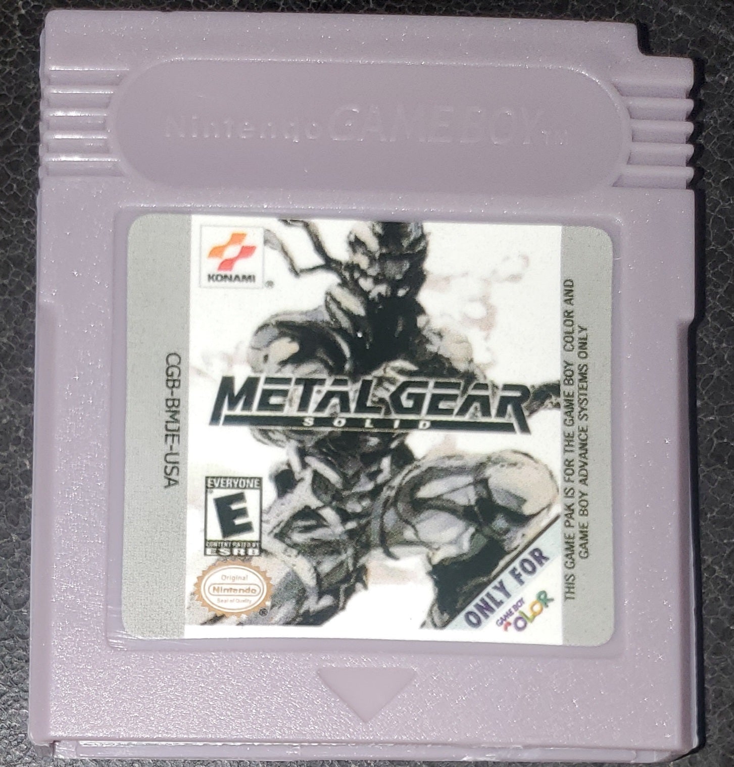 Metal Gear Solid GBC Video Game Catridge Gameboy Color 2000