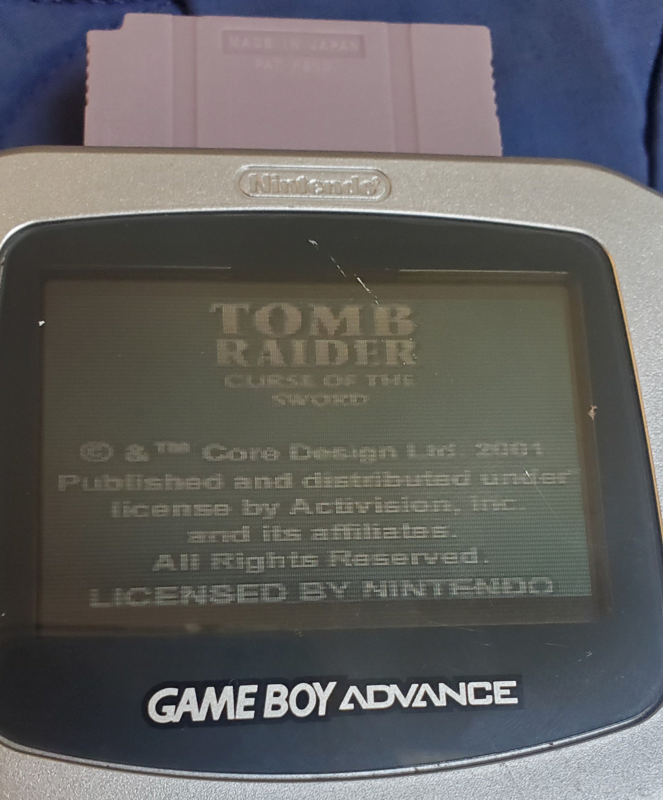 Tomb Raider Curse of the Sword GBC Video Game Boy Color 2001