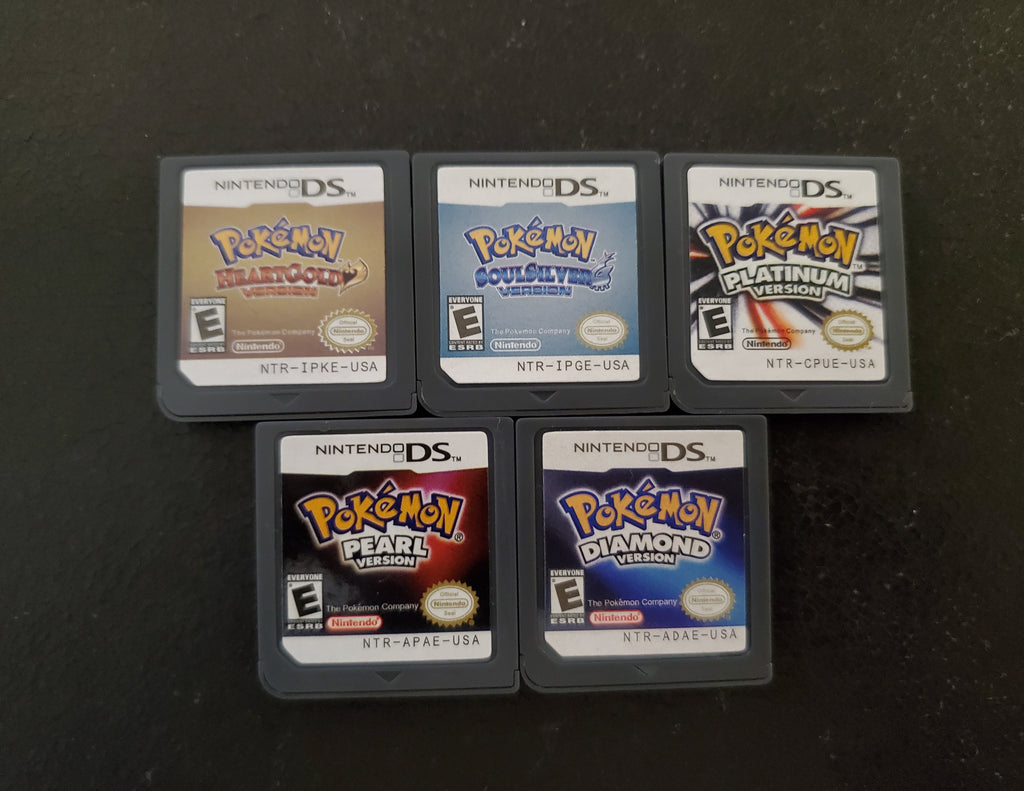 Nintendo DS Video Game Cartridge Collection NDS Pokemon
