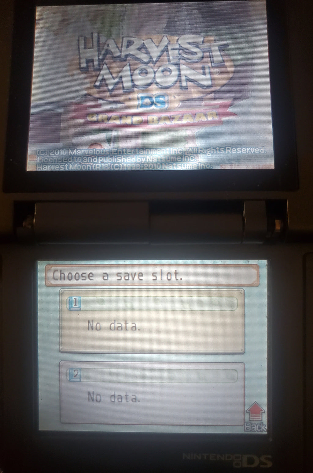 Harvest Moon DS Grand Bazaar NDS Video Game Cartridge Nintendo DS 2010