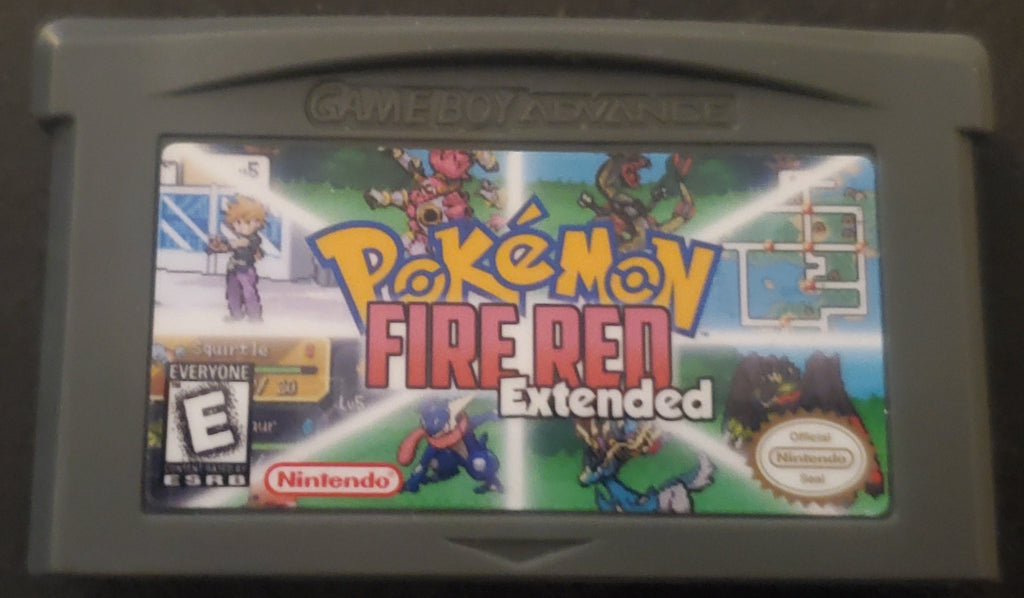 Pokemon FireRed Extended GBA ROM Hack Video Game Boy Advance