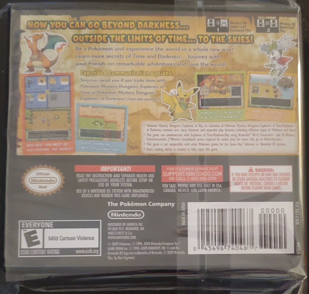 Pokemon Explorers of Sky NDS Video Game Cartridge Nintendo DS 2009