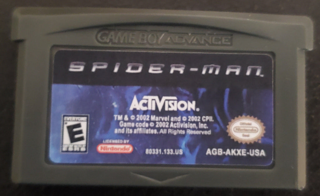 Spider-Man 1 GBA Video Game Cartridge Nintendo Game Boy Advance 2001