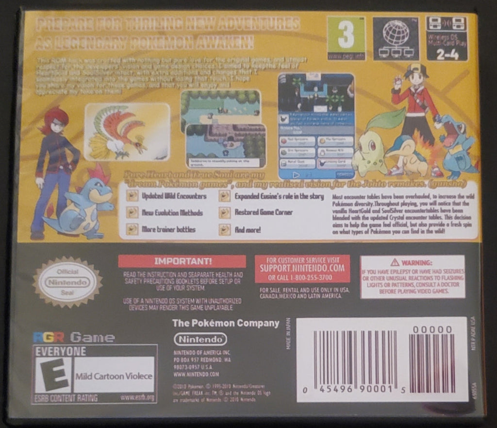 Pokemon Pure Heart NDS Nintendo DS Custom ROM Hack Video Game