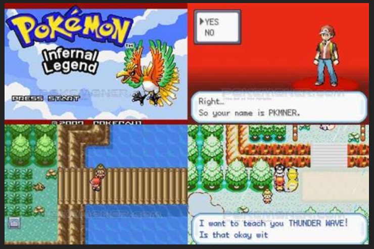 Pokemon Infernal Legends GBA ROM Hack Video Game Gameboy Advance