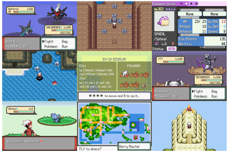 Pokemon Blazing Emerald GBA ROM Hack Video Game Custom Gameboy Advance