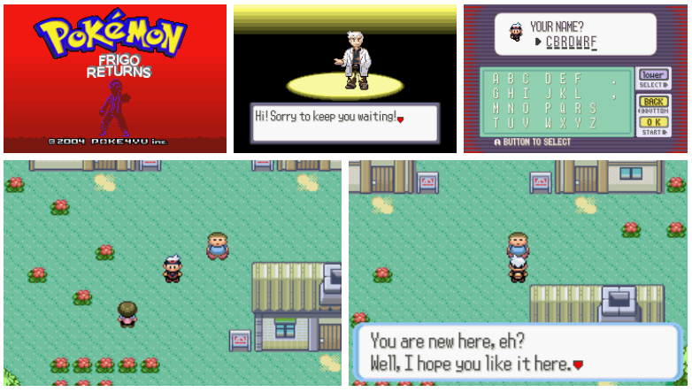 Pokemon Frigo Returns GBA ROM Hack Video Game Custom Gameboy Advance