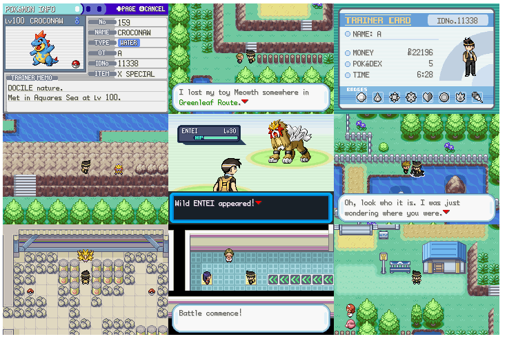 Pokemon NeonBlue GBA ROM Hack Video Game Custom Gameboy Advance