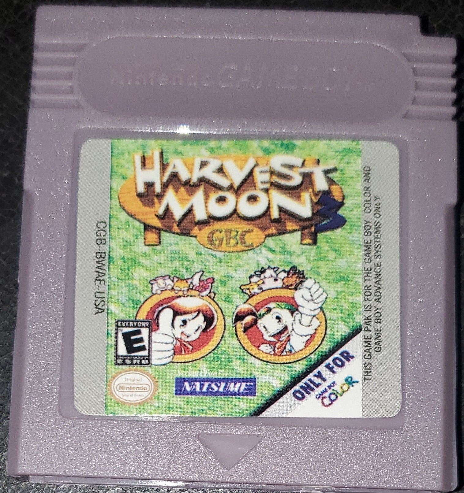 Harvest Moon 3 GBC Game Boy Color Video Game Cartridge 2001