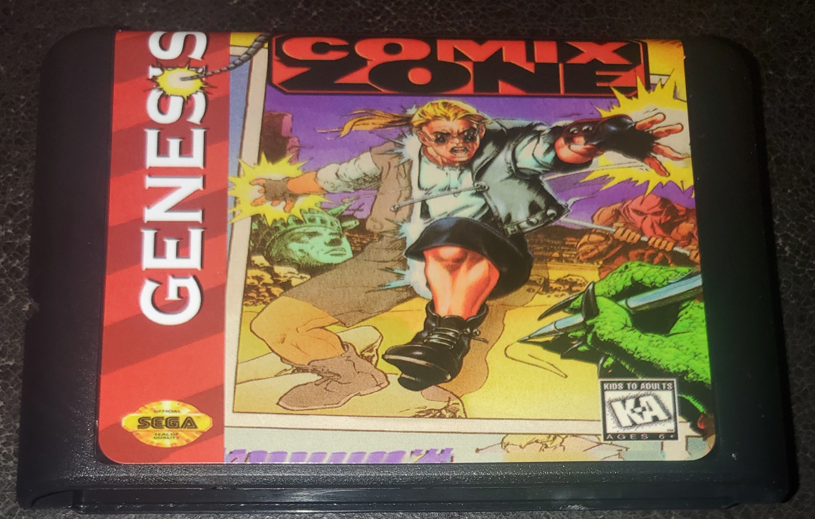 Comix Zone Sega Genesis Mega Drive Video Game Cartridge 1995