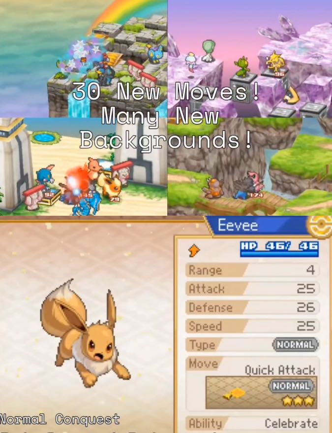 Pokemon Conquest Twin Dragons NDS Nintendo DS ROM Hack Video Game
