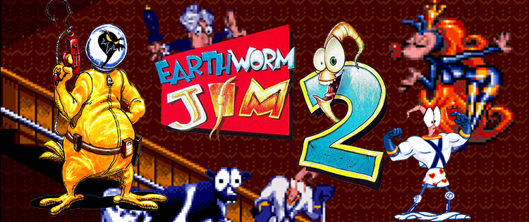 Eathworm Jim 2 SNES Video Game Cartridge Super Nintendo 1995