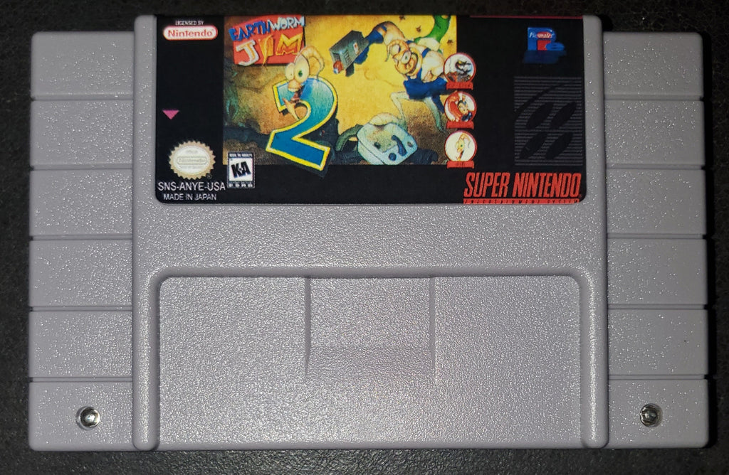Eathworm Jim 2 SNES Video Game Cartridge Super Nintendo 1995