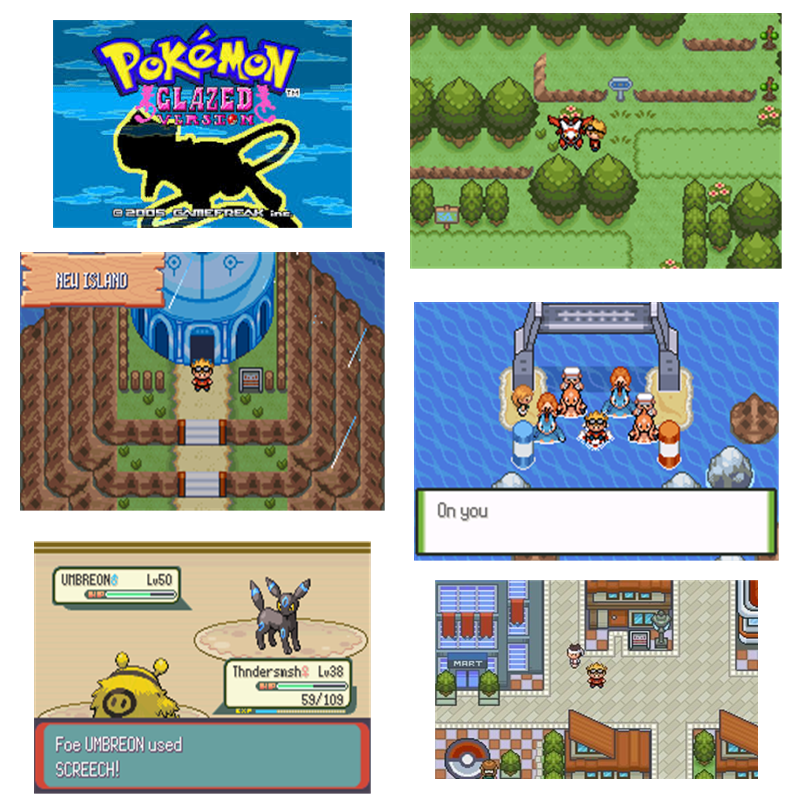 Pokemon Glazed GBA ROM Hack Video Game Custom Gameboy Advance