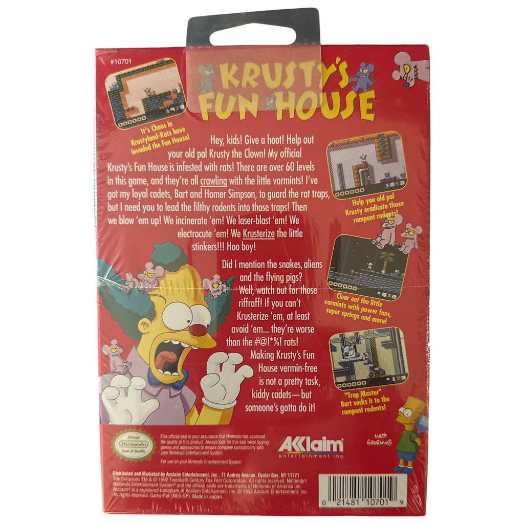 Krusty’s Fun House (Nintendo Entertainment System) – Brand New & Sealed