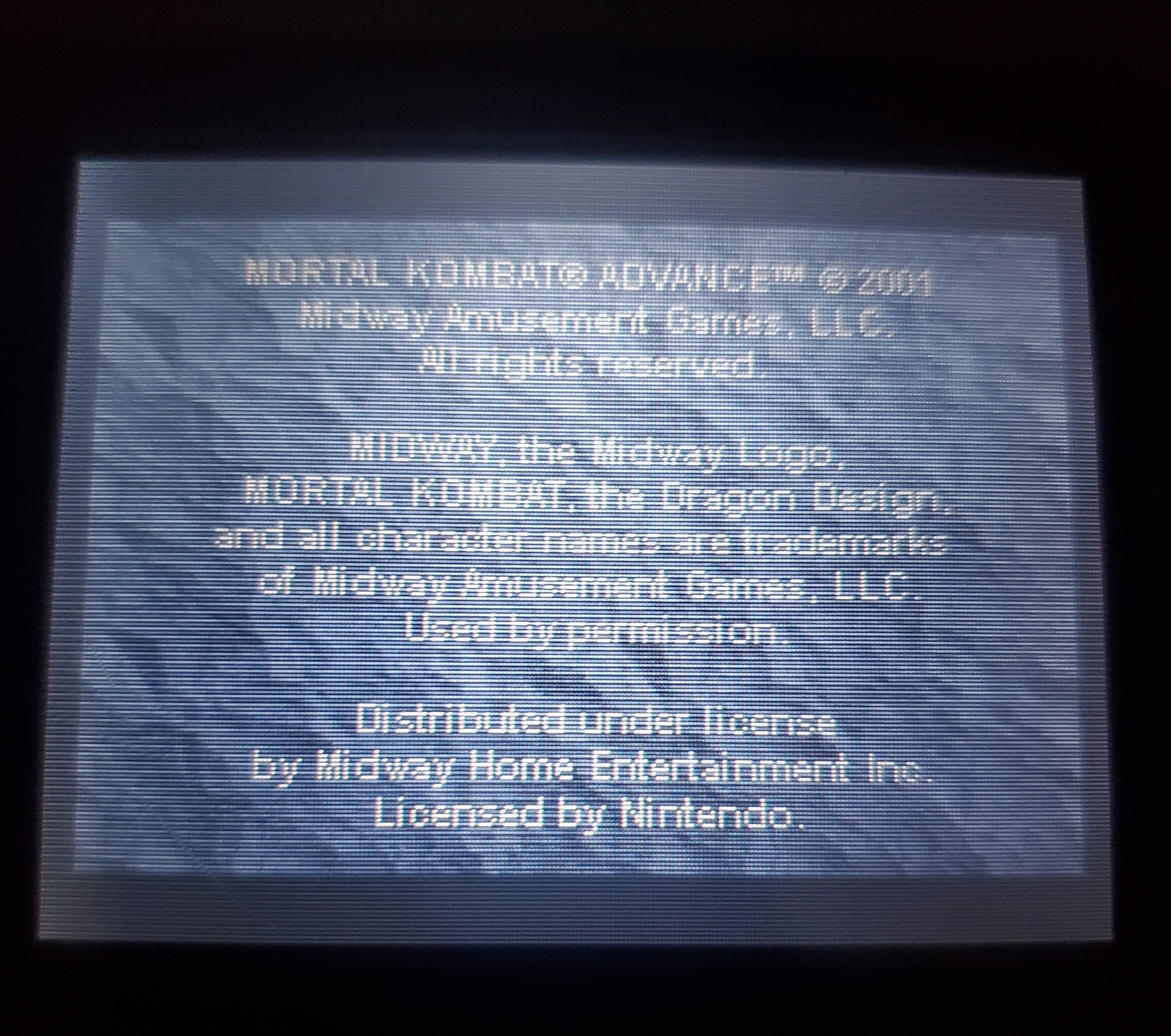 Mortal Kombat Advance MKA GBA Video Game Boy Advance Nintendo 2001