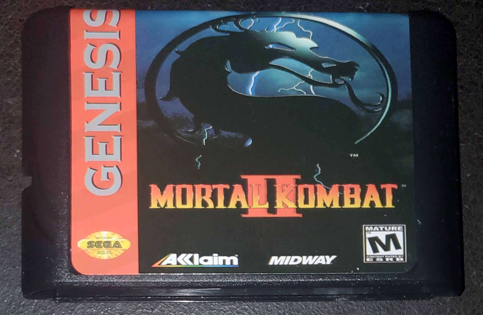 Mortal Kombat 2 Sega Genesis Mega Drive Video Game Cartridge 1994