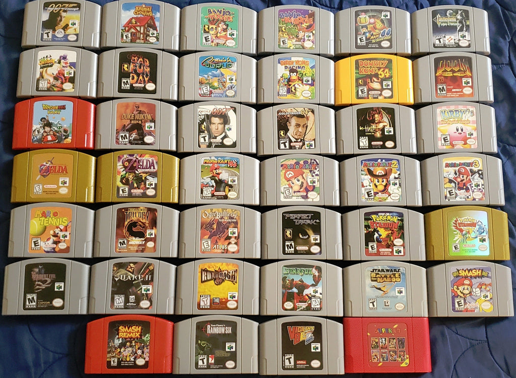 N64 Nintendo 64 Video Game Cartridge Collection