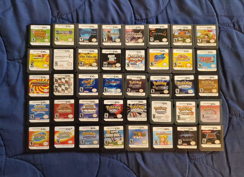 Nintendo DS Video Game Cartridge Collection NDS Pokemon