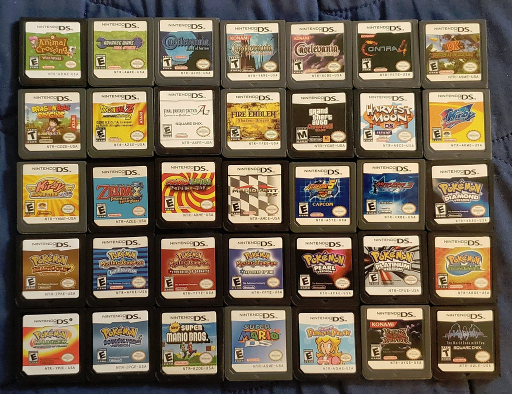 Nintendo DS Video Game Cartridge Collection NDS Pokemon