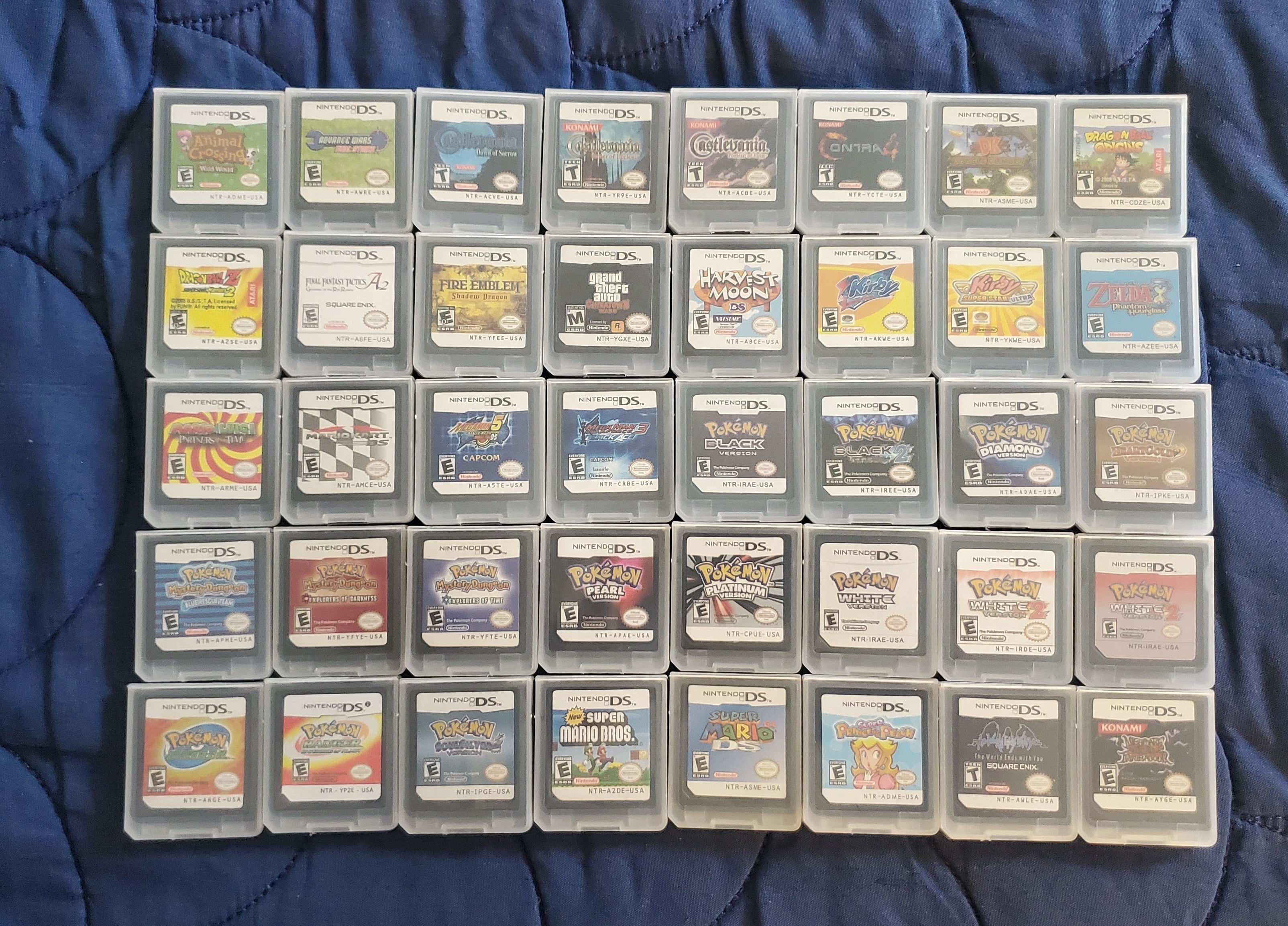 Nintendo DS Video Game Cartridge Collection NDS Pokemon