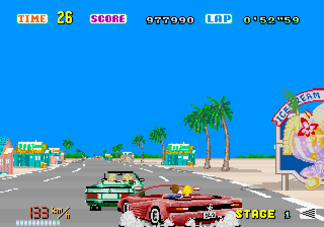Outrun Sega Genesis Mega Drive Video Game Cartridge 1991