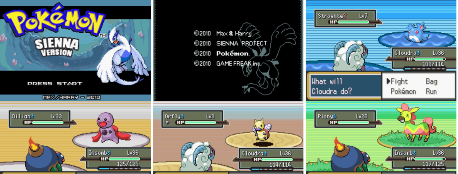 Pokemon Sienna GBA ROM Hack Video Game Custom Gameboy Advance