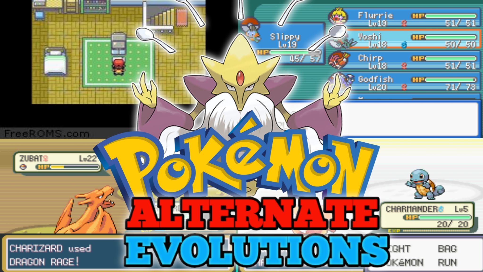 Pokemon Alternate Evolutions GBA ROM Hack Video Game Boy Advance