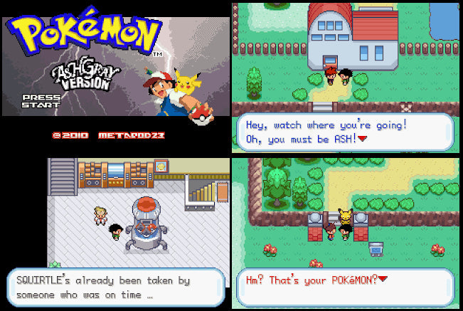 Pokemon AshGray GBA ROM Hack Video Game Custom Gameboy Advance