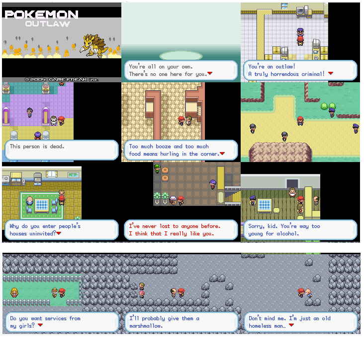 Pokemon Outlaw GBA ROM Hack Video Game Custom Gameboy Advance