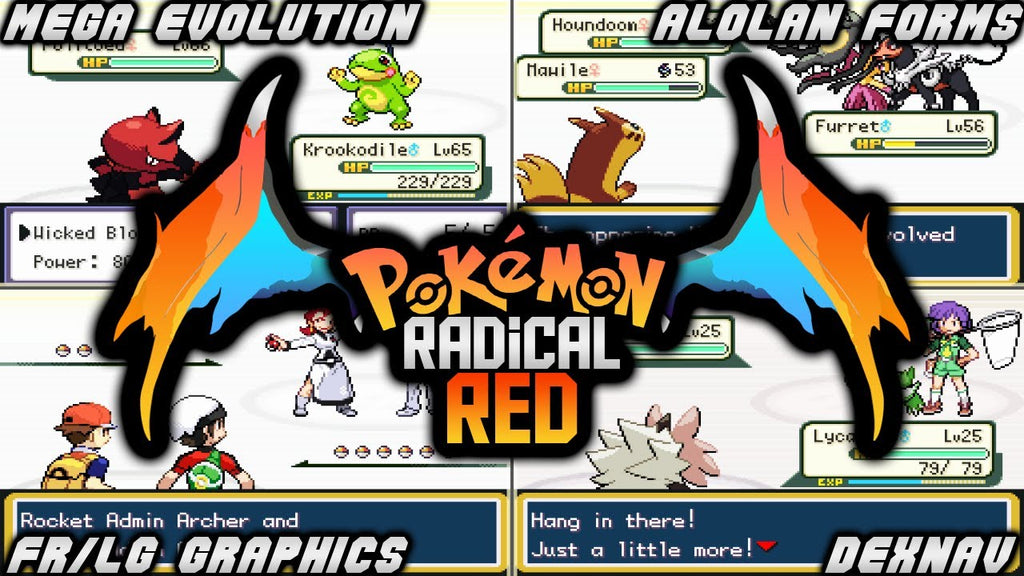 Pokemon Radical Red 4.1 GBA ROM Hack Video Game Boy Advance Custom
