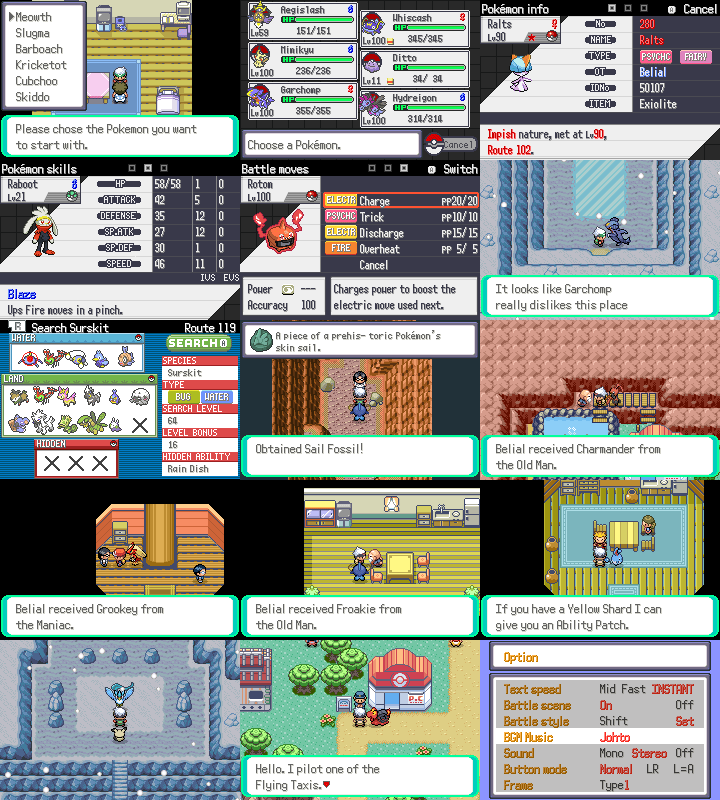 Pokemon R.O.W.E GBA Custom Pokemon ROM Hack Video Game Boy Advance