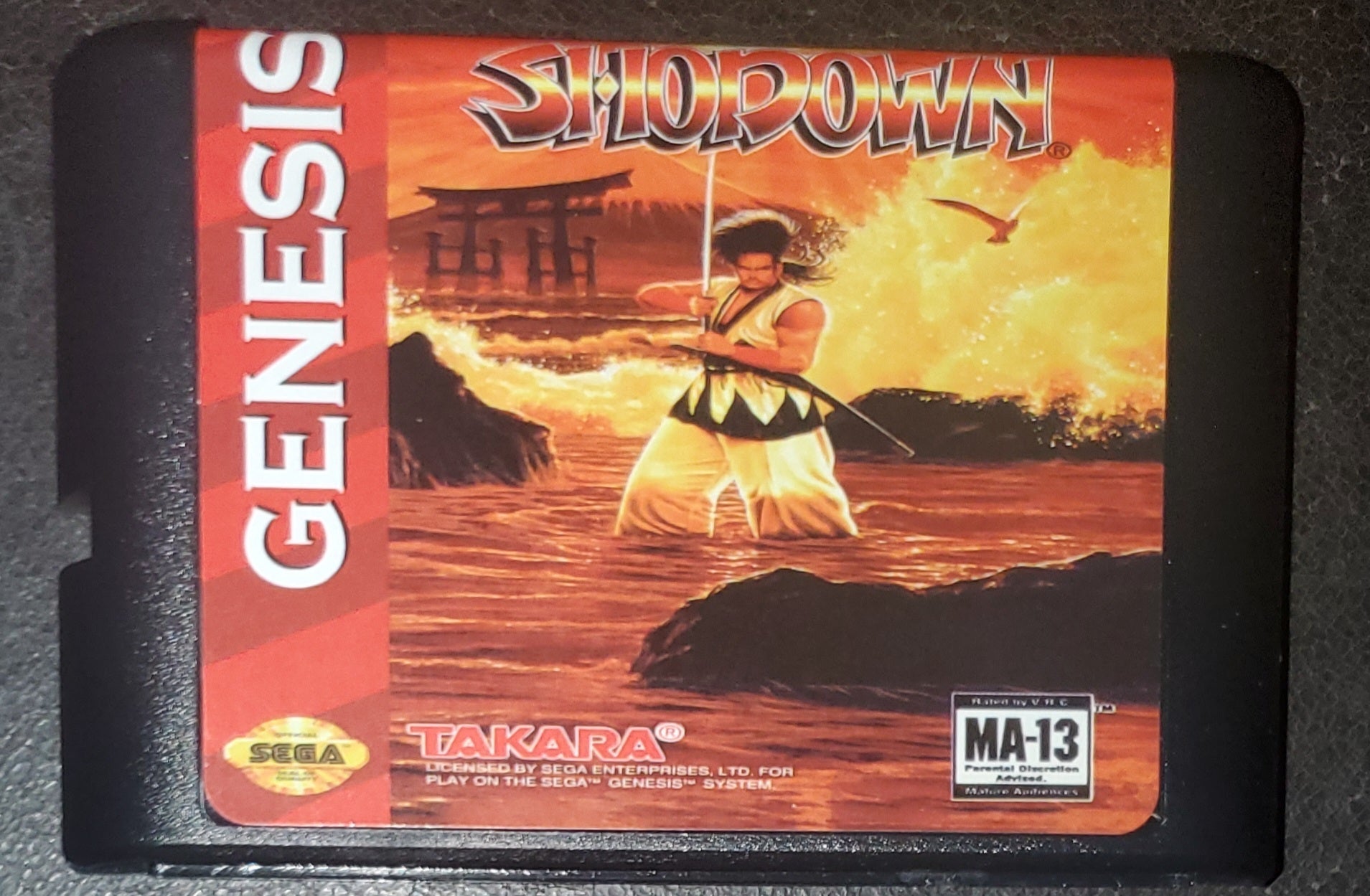 Samurai Shodown Sega Genesis Mega Drive Video Game Cartridge 1994