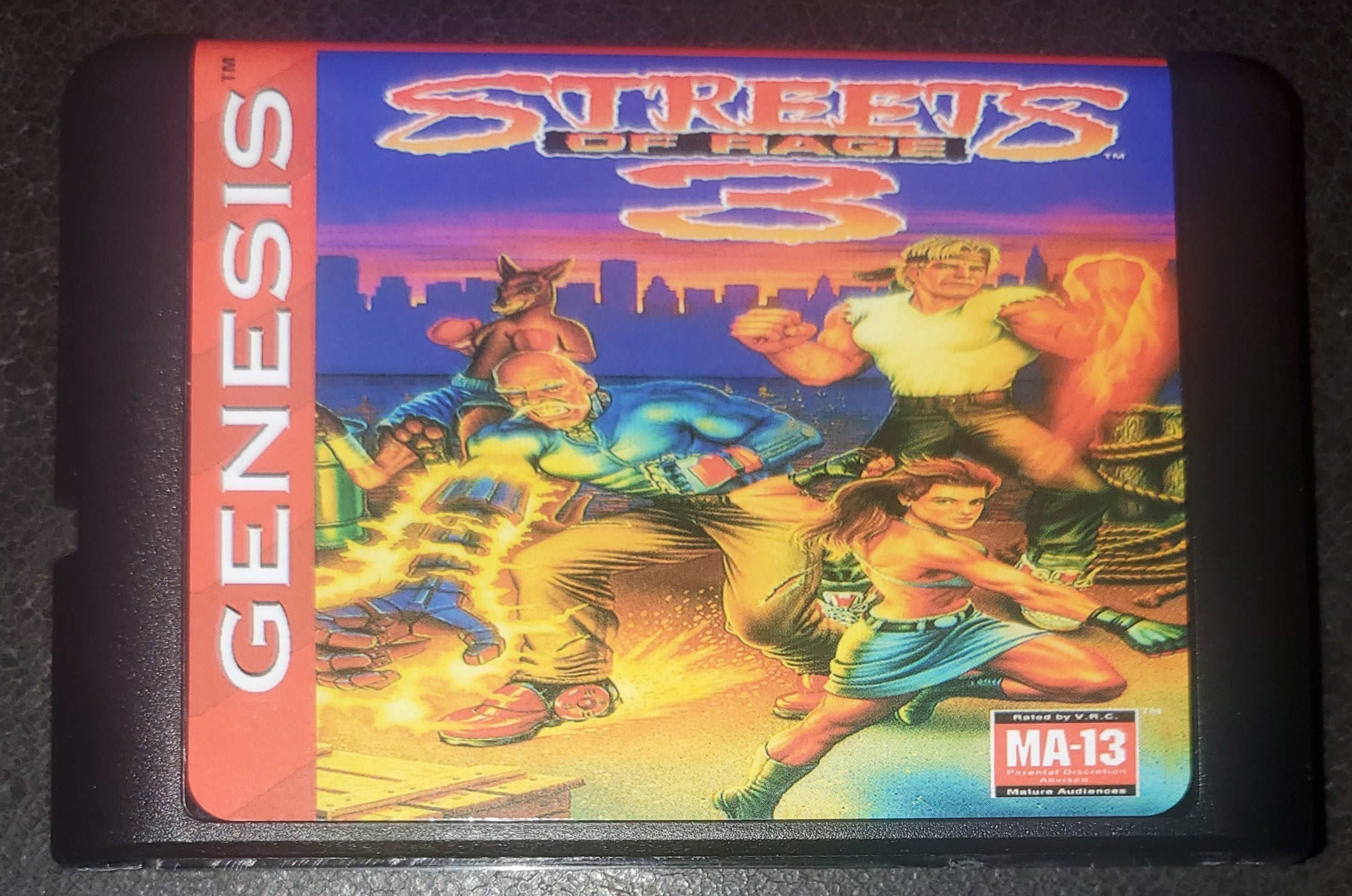Streets of Rage 3 Sega Genesis Mega Drive Video Game Cartridge 1994