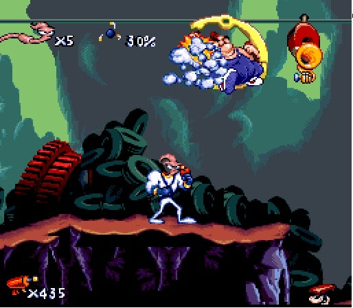 Eathworm Jim SNES Video Game Cartridge Super Nintendo 1994