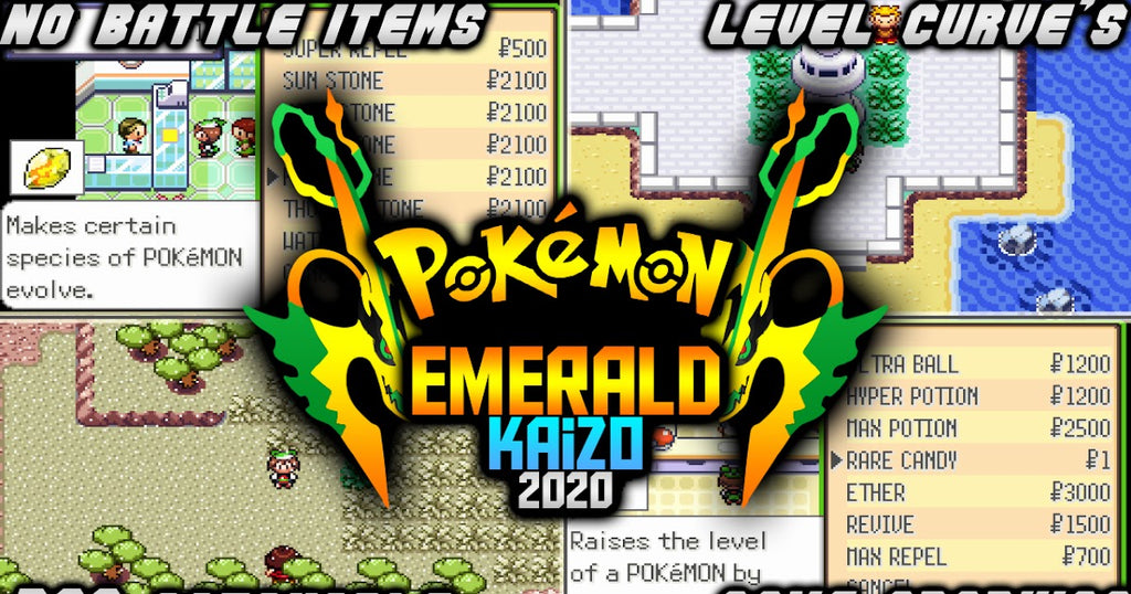 Pokemon Emerald Kaizo GBA ROM Hack Video Game Custom Gameboy Advance
