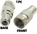 F-Type Male Coax Coaxial to RCA Female RF Adapter Adaptor Plug Jack Connector