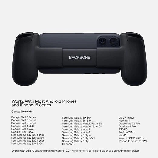 BACKBONE One Mobile Gaming Controller Android/iPhone 15 Series (USB-C) GEN 1