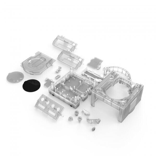 Gamecube Full Replacement Console Shell Housing Translucent Clear